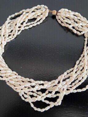 Vintage Freshwater Pearl Multistrand Necklace